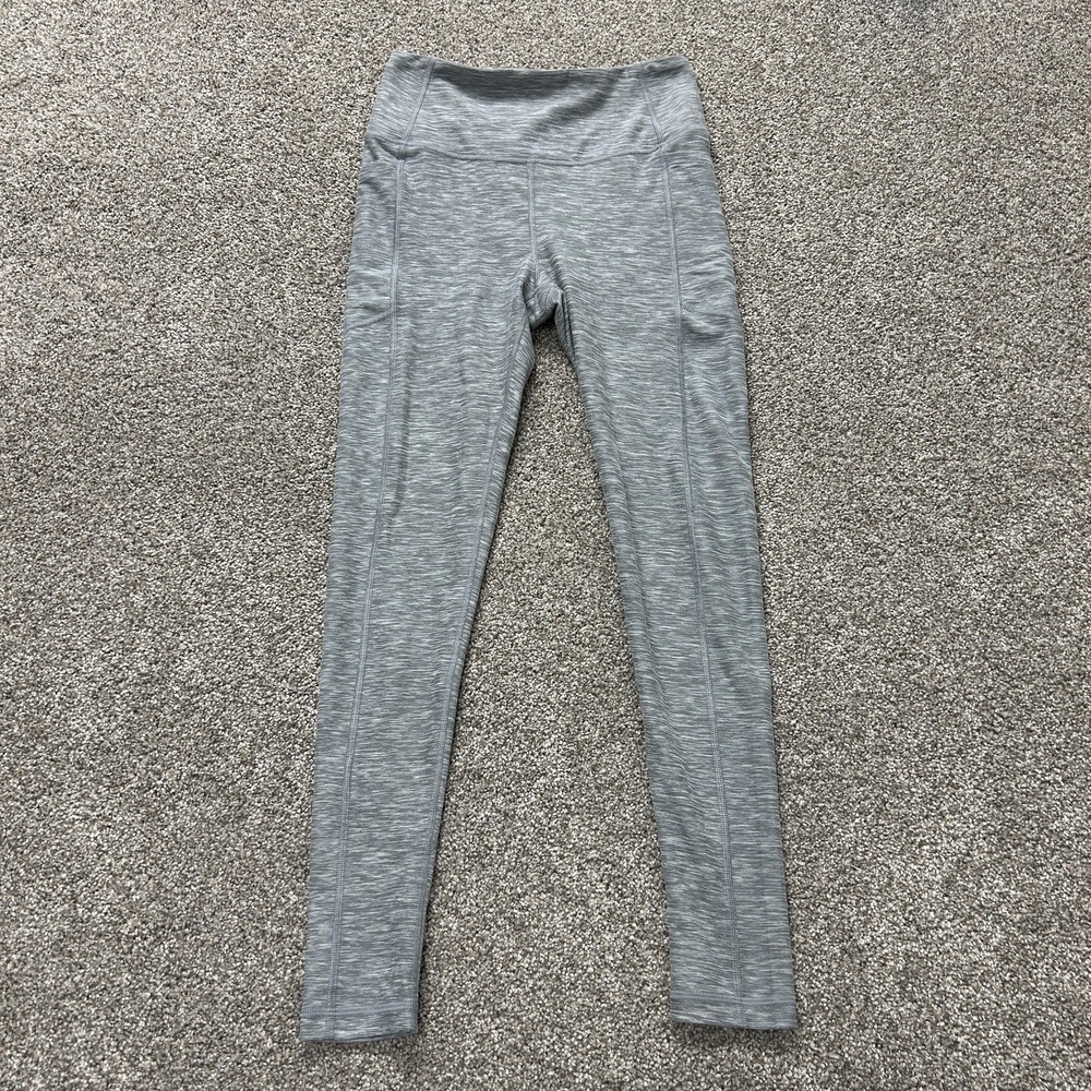 Victoria's Secret Leggings Womens 6 Gray High Rise Ankle Pocket Logo Yoga Pants